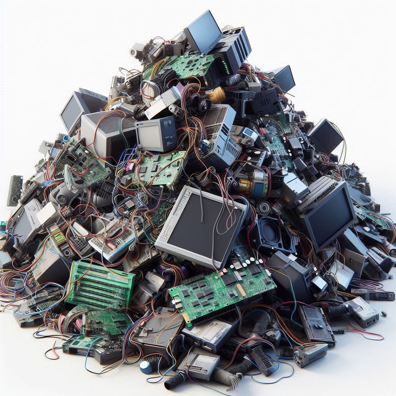 Industrial e-waste recycling (light bulbs, wire)