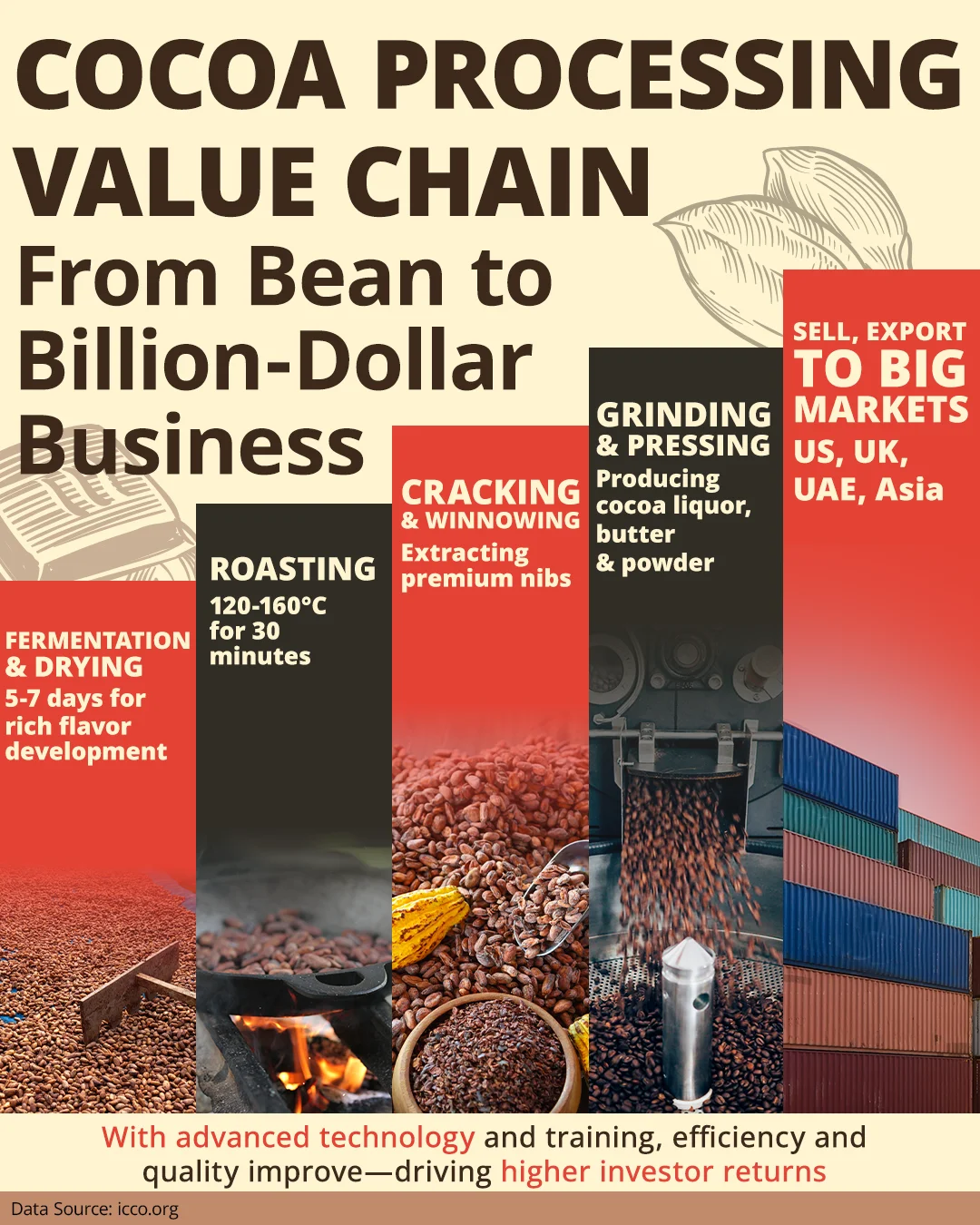 Cocoa Processing Business in Africa- Arise IIP Infographic Africa For Investors
