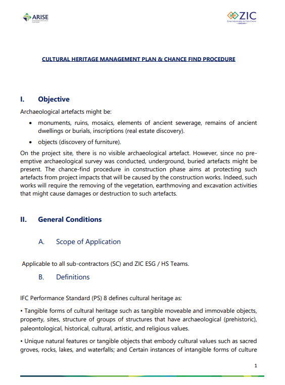 CHMP & Chance Find Procedure